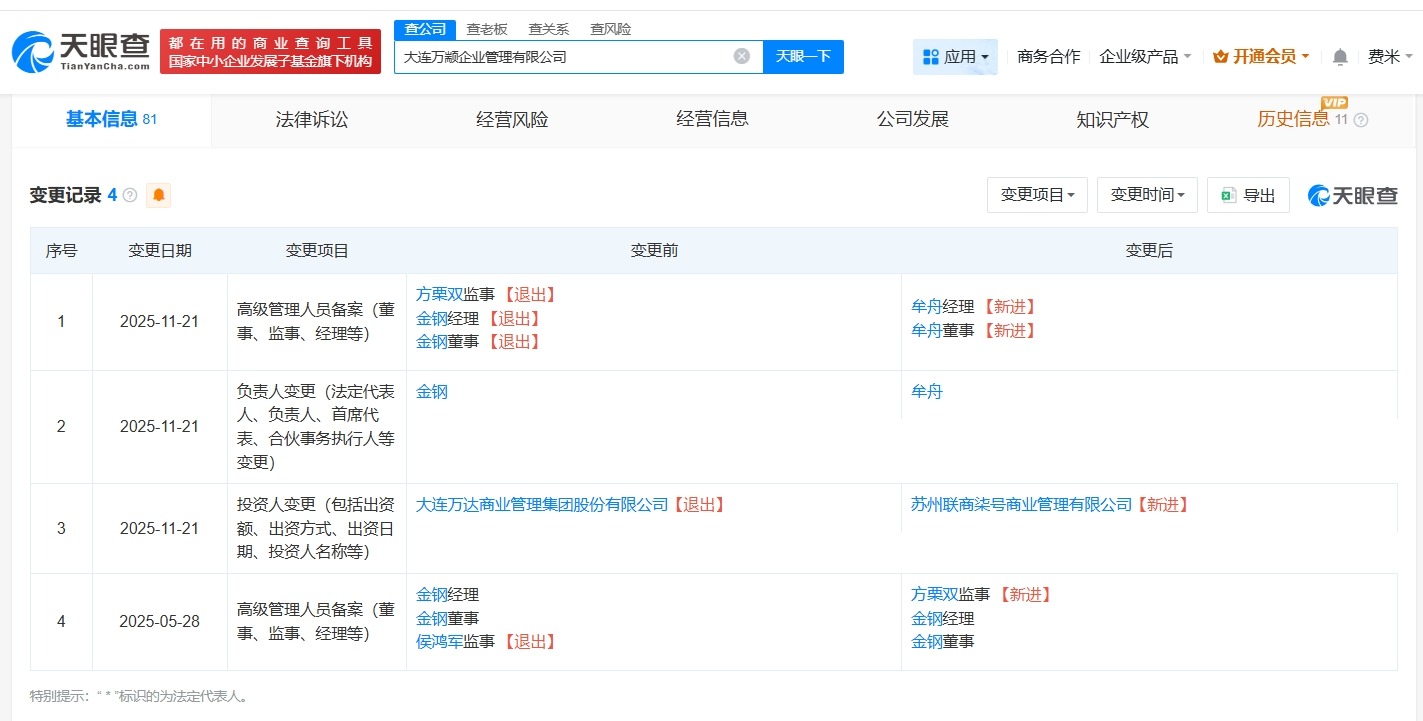 浙金信托接手万达商管旗下两家公司