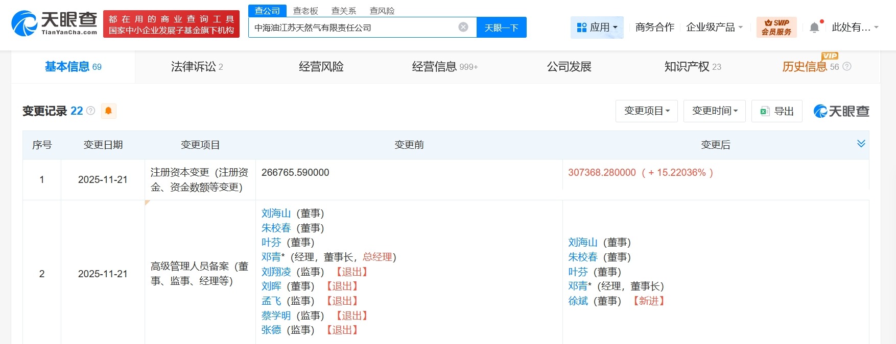 中海油江苏天然气公司增资至约30.7亿增幅约15%