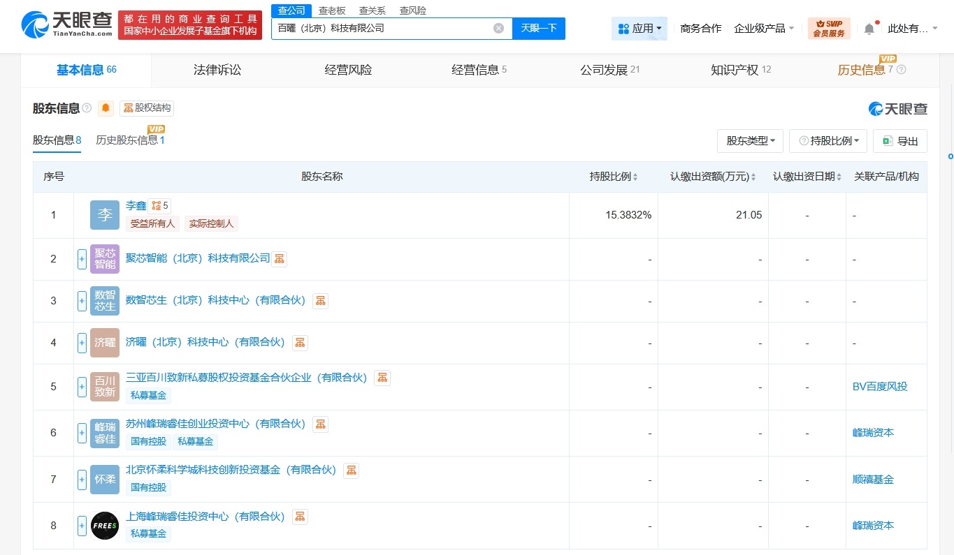 百度入股AI生物医药研发商百曜科技