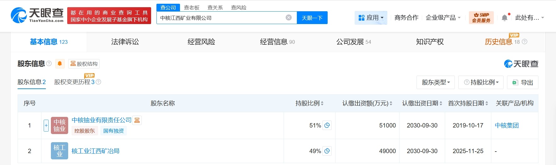 中核江西矿业公司增资至10亿增幅约233%
