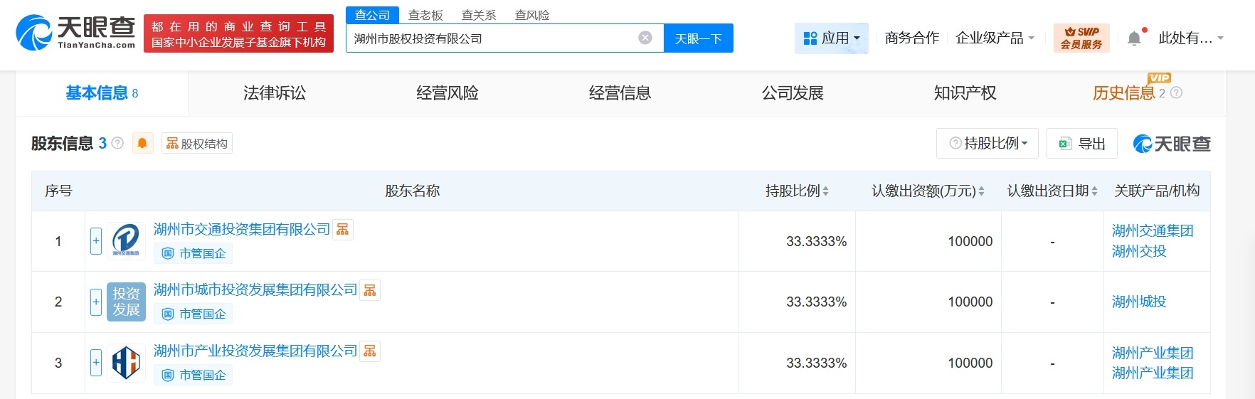 湖州市股权投资公司登记成立注册资本30亿