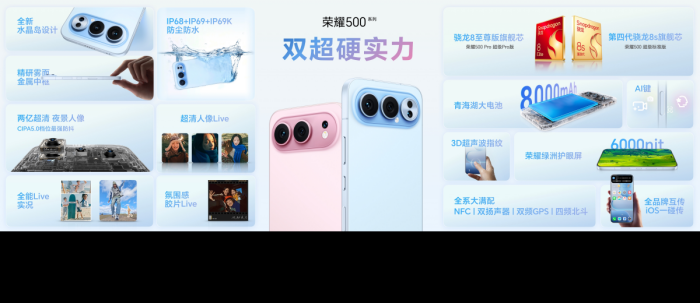 荣耀500系列发布：双超配置重塑档位标准，售价2699元起