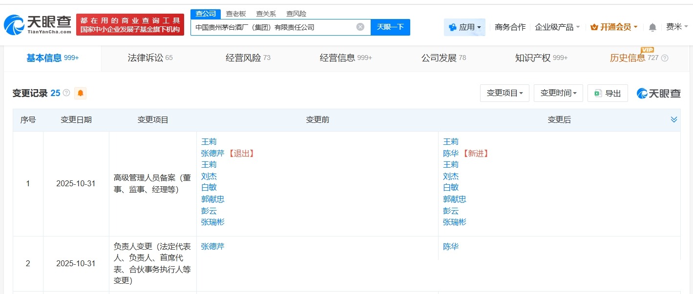 陈华任茅台集团董事长