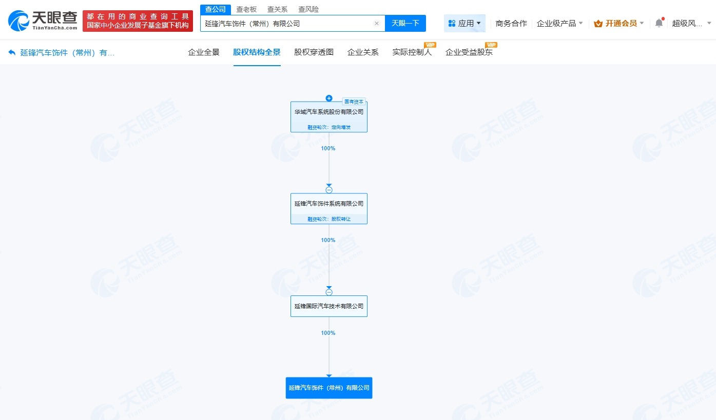 华域汽车在常州成立饰件公司注册资本2500万