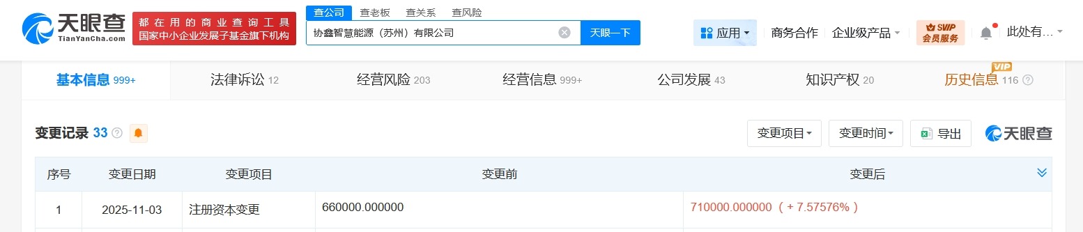 协鑫智慧能源苏州公司增资至71亿增幅约8%