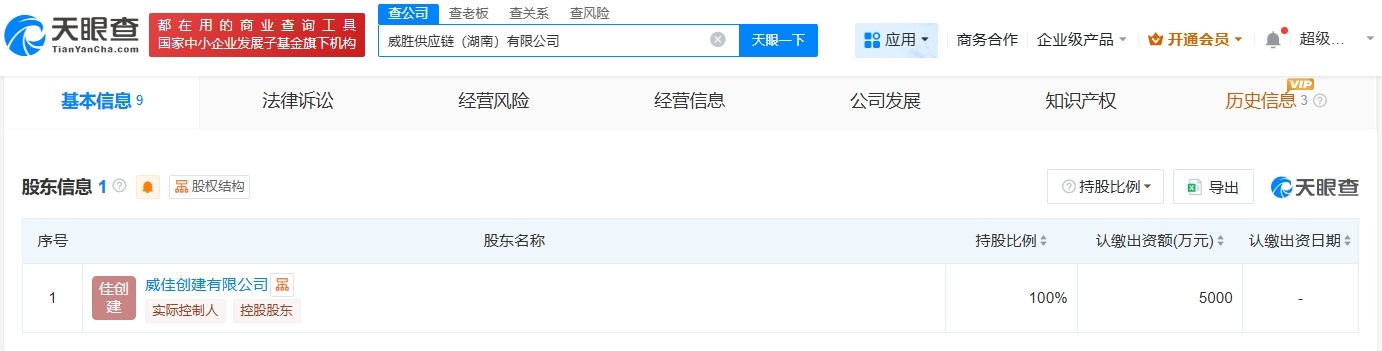 威胜在湖南成立供应链公司注册资本5000万