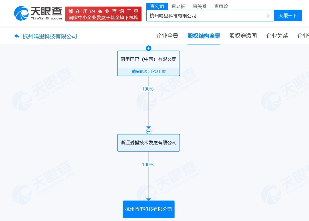 阿里巴巴成立呜里科技公司注册资本1000万