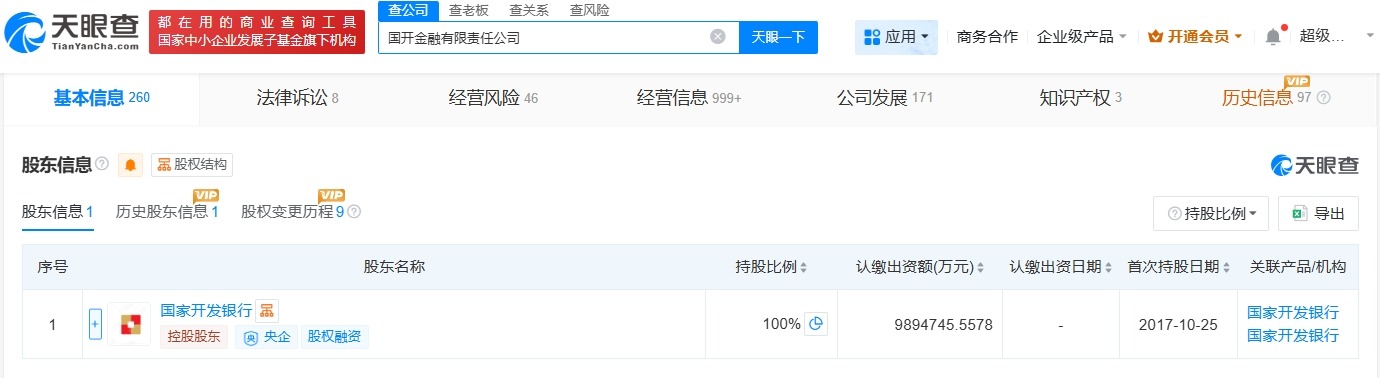国开金融增资至约989.47亿