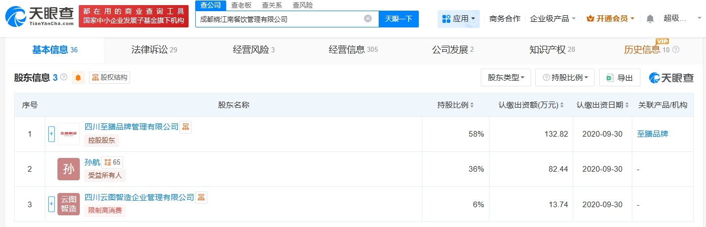 黄晓明代言的烧江南经营异常