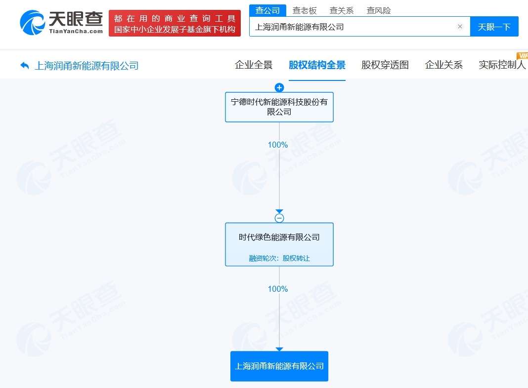 宁德时代在上海成立新能源公司注册资本534万