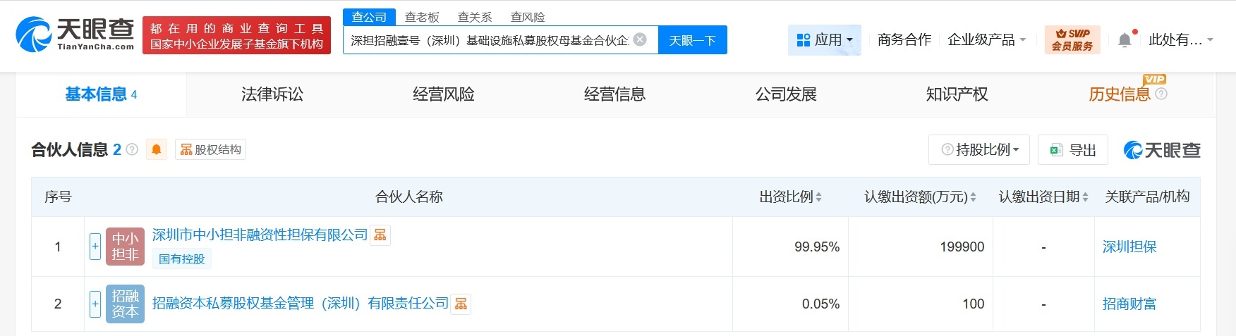 深担招融壹号基础设施私募股权母基金登记成立出资额20亿