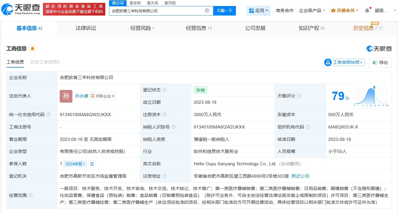 欧普康视与三只羊合资公司拟注销