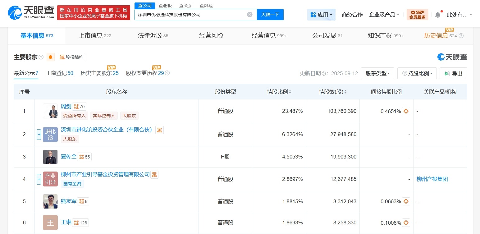 优必选增资至4.7亿增幅约7%