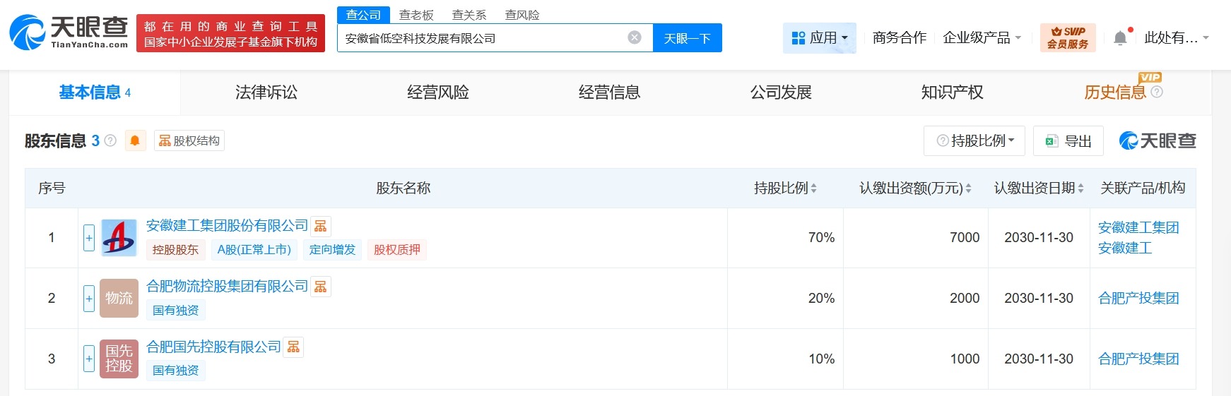安徽省低空科技发展公司登记成立注册资本1亿