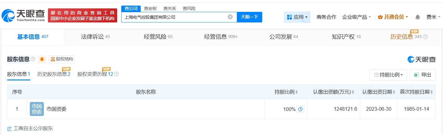 上海电气控股集团增资至124.81亿增幅约9%