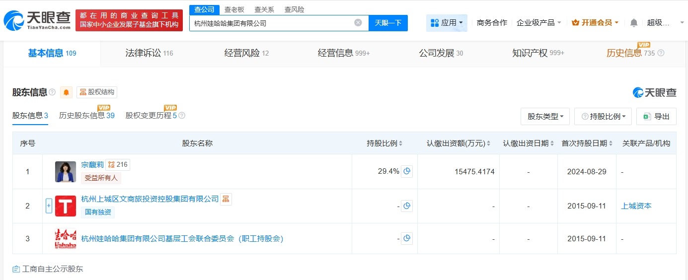 娃哈哈因产品责任纠纷被起诉