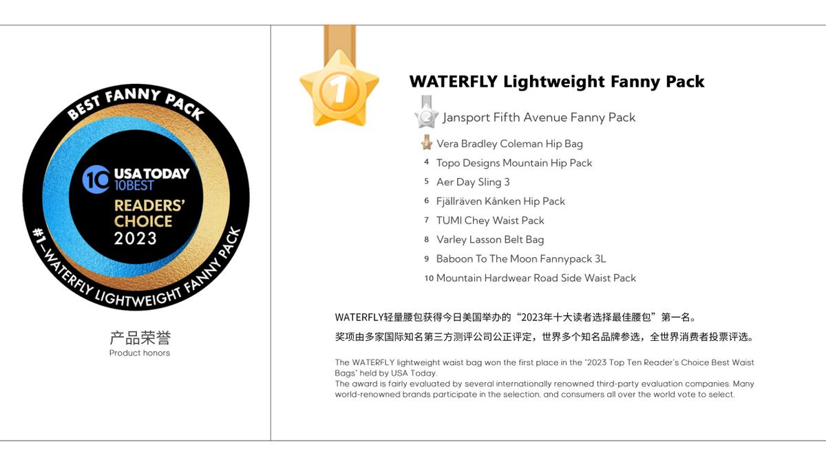 WATERFLY，全球领先的小型运动包品牌